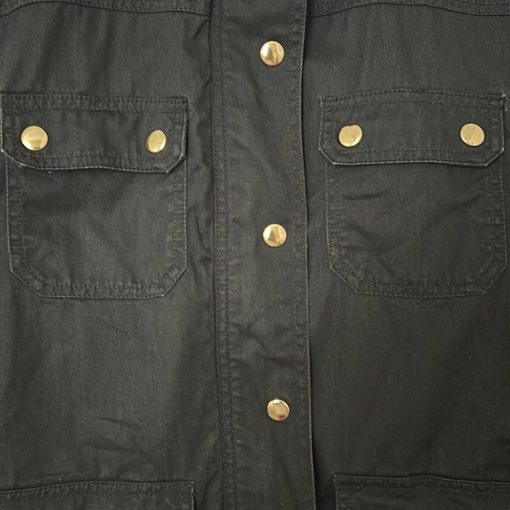 J.CREW Women’s Resin-Coated Twill Field Jacket Olive Size Small - Picture 5 of 10